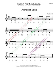 Alphabet Song Rhythm Format