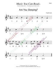 Click to enlarge: Are You Sleeping Beats Format 