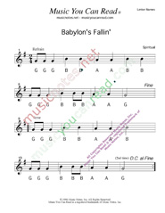 Click to Enlarge: Are You Sleeping Letter Names Format