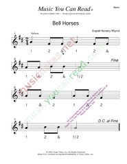 Click to enlarge: Bell Horses  Beats Format 