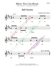 Click to Enlarge: Bell Horses Rhythm Format