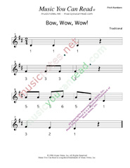 Click to Enlarge: Bow, Wow, Wow! Pitch Number Format