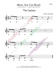 Click to Enlarge: "The Cuckoo" Rhythm Format