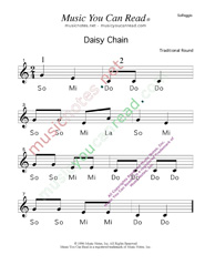 Click to Enlarge: "Daisy Chain" Solfeggio Format