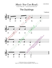 Click to Enlarge: "The Ducklings" Letter Names Format
