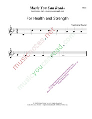 "For Health and Strength" Music Format