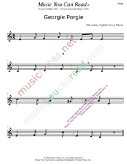 "Georgie Porgie" Text Format" Text Format