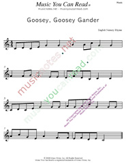 "Goosey, Goosey, Gander" Text Format" Text Format