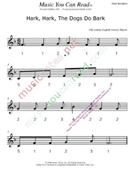 Click to Enlarge: "Hark, Hark, The Dogs Do Bark" Pitch Number Format