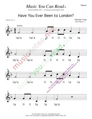 Click to Enlarge: "Have You Ever Been to London" Rhythm Format