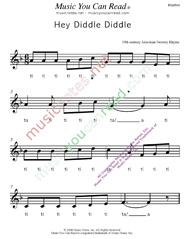Click to Enlarge: "Hey Diddle Diddle" Rhythm Format