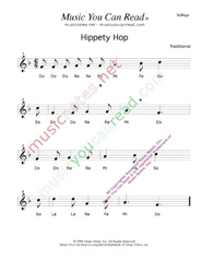 Click to Enlarge: "Hippety Hop" Solfeggio Format