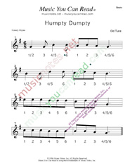 Click to enlarge: "Humpty Dumpty Beats Format