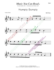 "Humpty Dumpty" Music Format