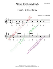 Click to Enlarge: "Hush, Little Baby" Letter Names Format