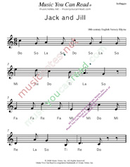 Click to Enlarge: "Jack and Jill" Solfeggio Format
