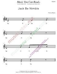 Click to "Jack Be Nimble" Rhythm Format