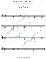 Click to "Jack Sprat" Rhythm Format