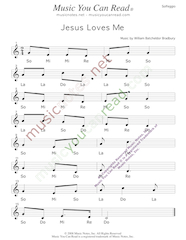 "Jesus Loves Me" Solfeggio Format