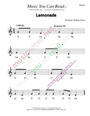 Click to Enlarge: "Lemonade" Rhythm Format