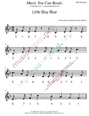 Click to Enlarge: "Little Boy Blue" Pitch Number Format