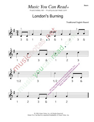 Click to enlarge: "London's Burning" Beats Format