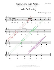 Click to Enlarge: "London's Burning" Letter Names Format