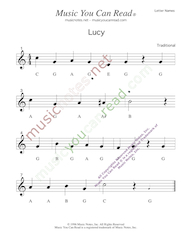 Click to Enlarge: "Lucy" Letter Names Format