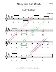 Click to Enlarge: "Lucy Locket" Rhythm Format