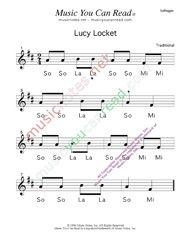 Click to Enlarge: "Lucy Locket" Solfeggio Format