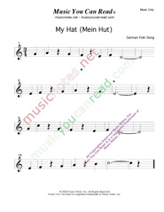 "My Hat (Mein Hut)" Music Format