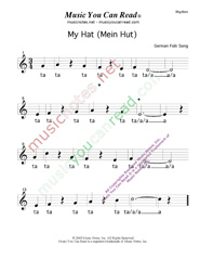 Click to Enlarge: "My Hat (Mein Hut)" Rhythm Format