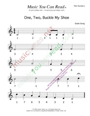 Click to Enlarge: "One, Two, Buckle My Shoe" Pitch Number Format