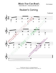 Click to Enlarge: "Reuben's Coming" Pitch Number Format