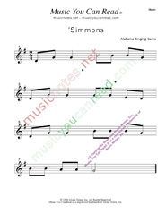 "'Simmons" Music Format