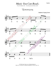 Click to Enlarge: "'Simmons" Rhythm Format