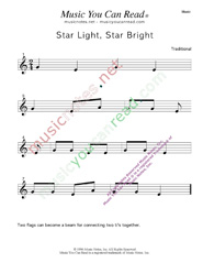 "Star Light Star Bright" Music Format