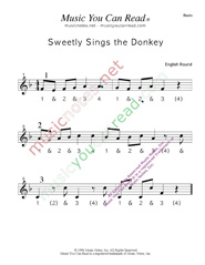 Click to enlarge: "Sweetly Sings the Donkey" Beats Format