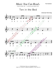 Click to Enlarge: "Ten in the Bed" Pitch Number Format