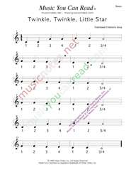 Click to enlarge: "Twinkle, Twinkle, Little Star" Beats Format