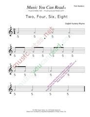 Click to Enlarge: "Two, Four, Six, Eight" Pitch Number Format