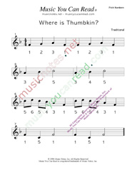 Click to Enlarge: "Where is Thumpkin" Pitch Number Format