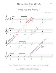 Click to enlarge: "Who Has the Penny" Beats Format
