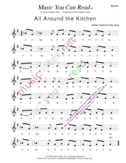 Click to Enlarge: "All Around the Kitchen" Rhythm Format