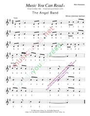 Click to Enlarge: "The Angel Band" Pitch Number Format