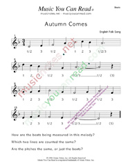 Click to enlarge: "Autumn Comes" Beats Format