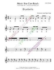 Click to Enlarge: "Bluebells" Letter Names Format