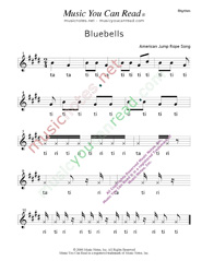 Click to Enlarge: "Bluebells" Rhythm Format