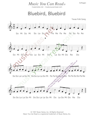 Click to Enlarge: "Down by the Bay" Solfeggio Format