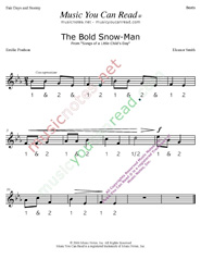 Click to enlarge: "The Bold Snow-Man" Beats Format